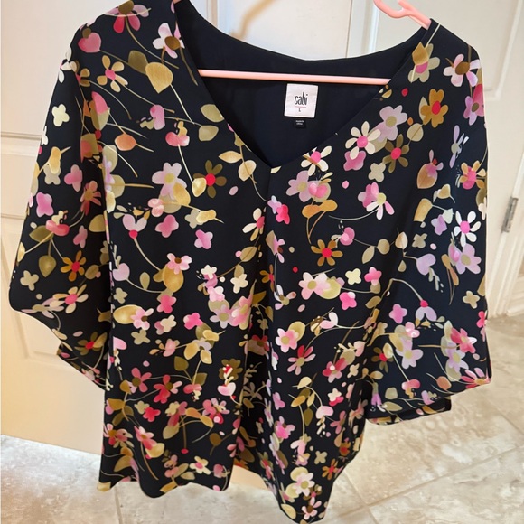 CAbi Tops - CAbi Black Floral Blouse
